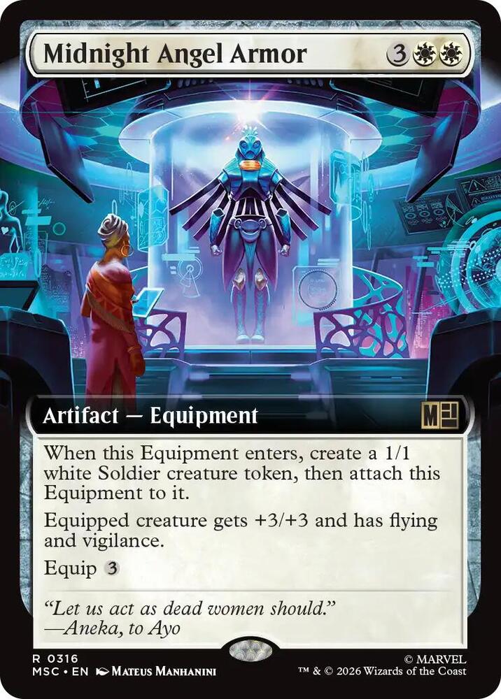 Midnight Angel Armor 316 (Commander: Marvel Super Heroes)  - Extended Art