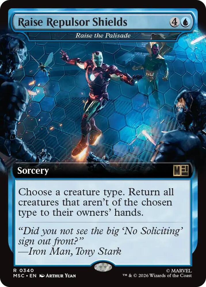 Raise Repulsor Shields // Raise the Palisade 340 (Commander: Marvel Super Heroes)  - Extended Art