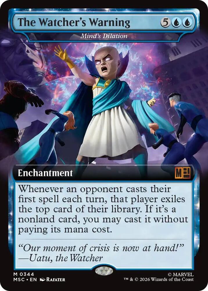 The Watcher's Warning // Minds Dilation 344 (Commander: Marvel Super Heroes)  - Extended Art