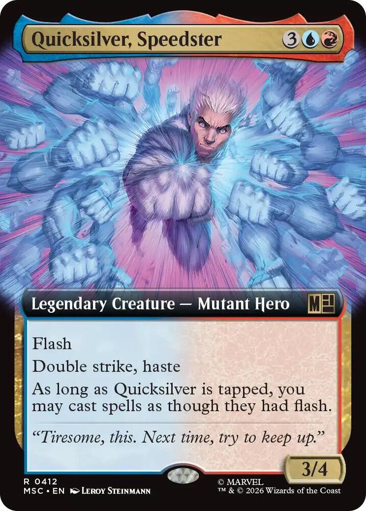Quicksilver, Speedster 412 (Commander: Marvel Super Heroes)  - Extended Art