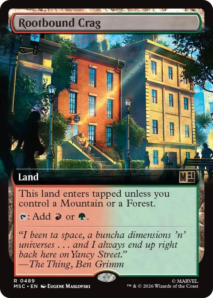 Rootbound Crag 489 (Commander: Marvel Super Heroes)  - Extended Art