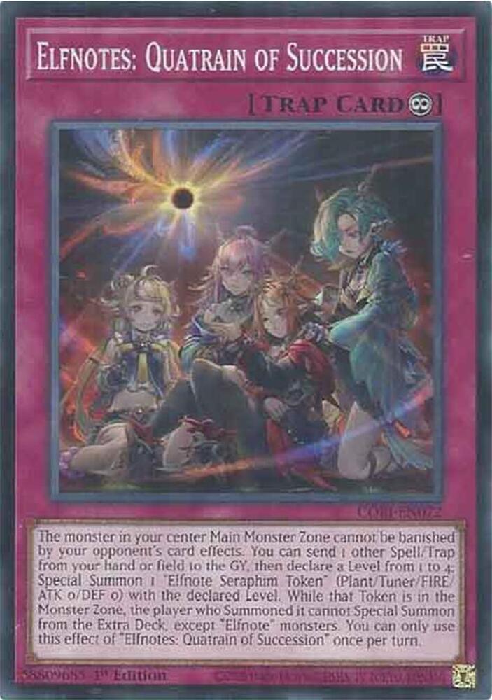 Elfnotes Quatrain of Succession CORI-EN072 (Chaos Origins)  - 1st Edition