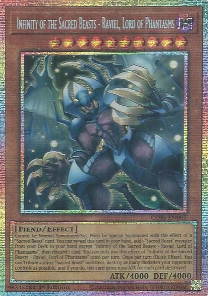 Infinity of the Sacred Beasts Raviel Lord of Phantasms Starlight Rare CORI-EN007 (Chaos Origins)  - 1st Edition