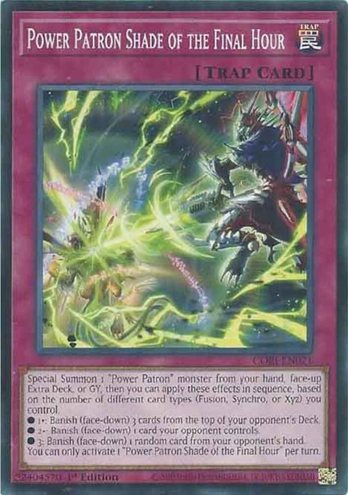 Power Patron Shade of the Final Hour CORI-EN071 (Chaos Origins)  - 1st Edition