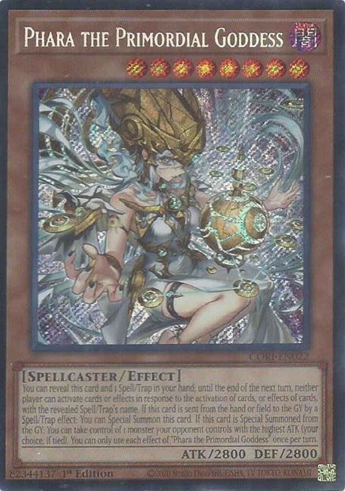 Phara the Primordial Goddess Secret Rare CORI-EN022 (Chaos Origins)  - 1st Edition