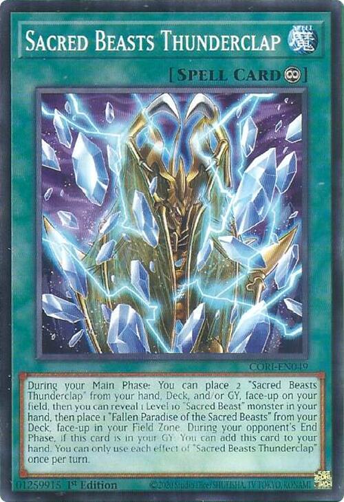 Sacred Beasts Thunderclap CORI-EN049 (Chaos Origins)  - 1st Edition