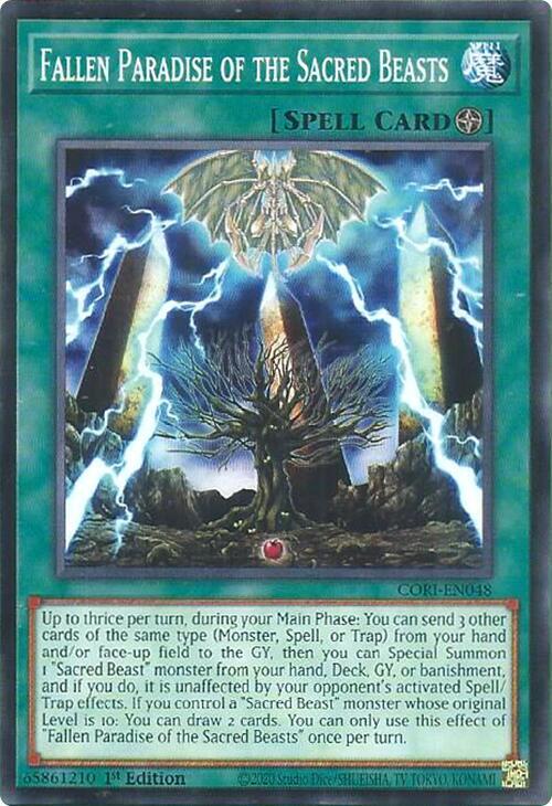 Fallen Paradise of the Sacred Beasts CORI-EN048 (Chaos Origins)  - 1st Edition