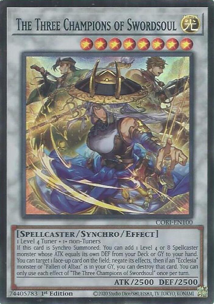 The Three Champions of Swordsoul CORI-EN100 (Chaos Origins)  - 1st Edition