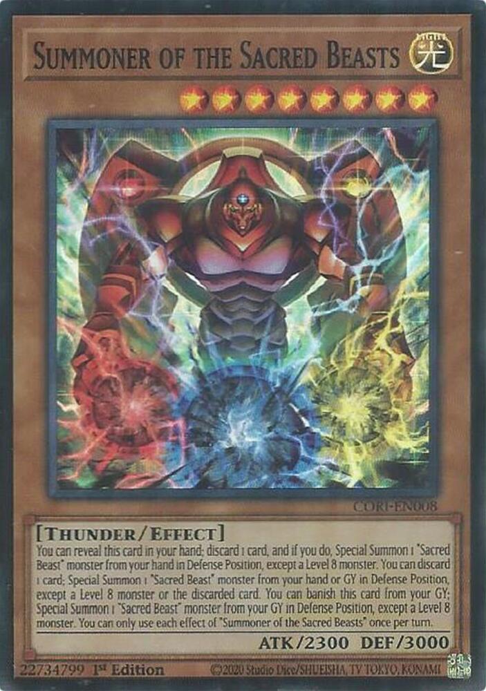 Summoner of the Sacred Beasts CORI-EN008 (Chaos Origins)  - 1st Edition
