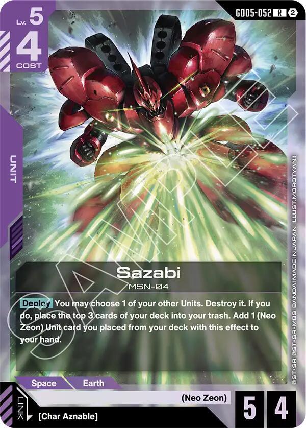 Sazabi GD05-052 (Freedom Ascension)  - Holofoil