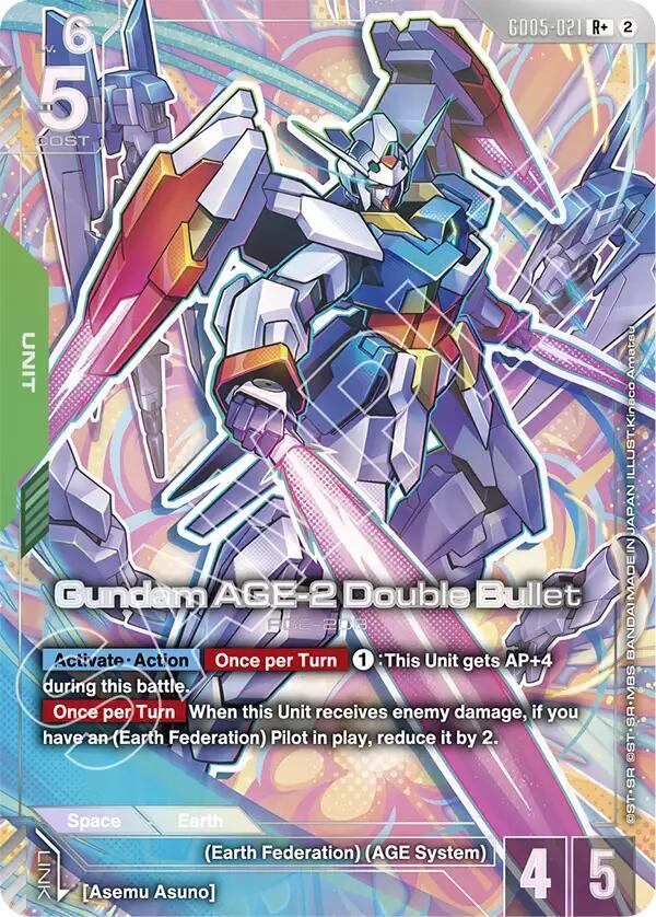 Gundam AGE-2 Double Bullet GD05-021 (Freedom Ascension)  - Holofoil