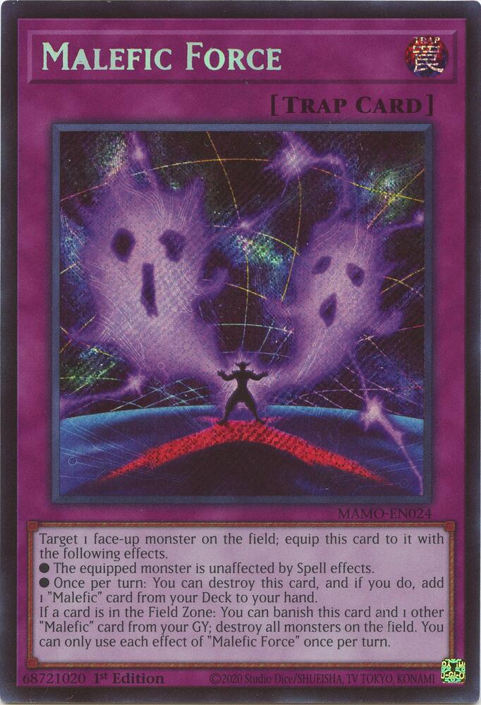 Malefic Force Secret Rare MAMO-EN024 (Magnificent Monsters)  - 1st Edition