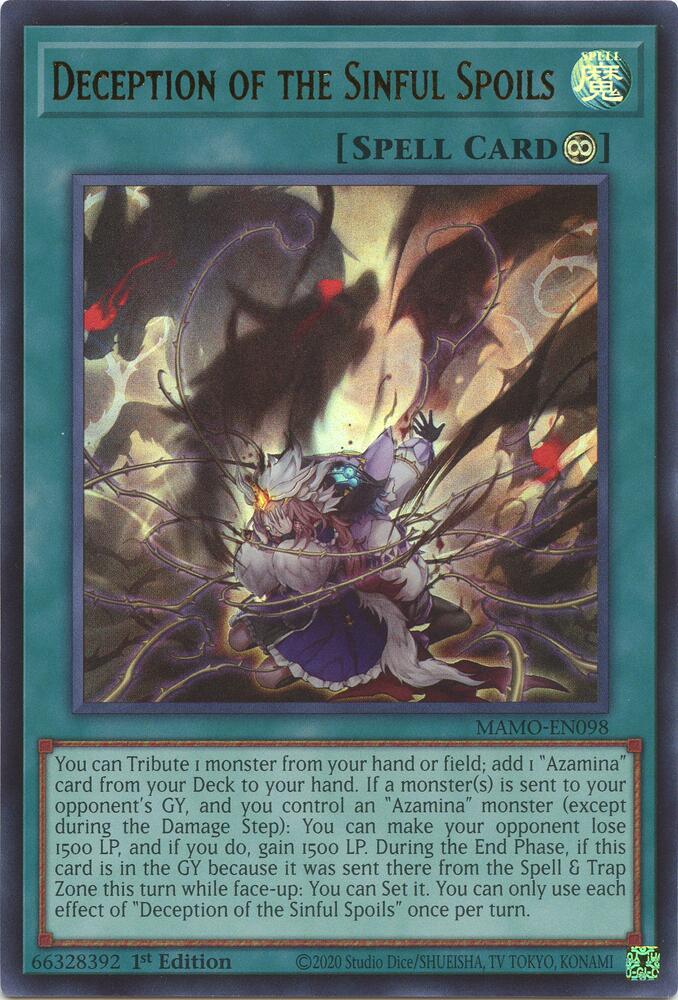 Deception of the Sinful Spoils MAMO-EN098 (Magnificent Monsters)  - 1st Edition
