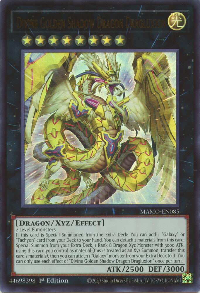 Divine Golden Shadow Dragon Dragluxion MAMO-EN085 (Magnificent Monsters)  - 1st Edition