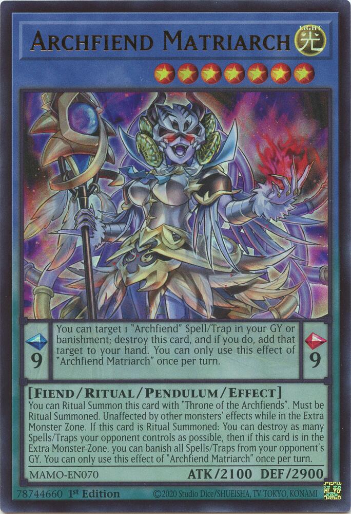 Archfiend Matriarch MAMO-EN070 (Magnificent Monsters)  - 1st Edition