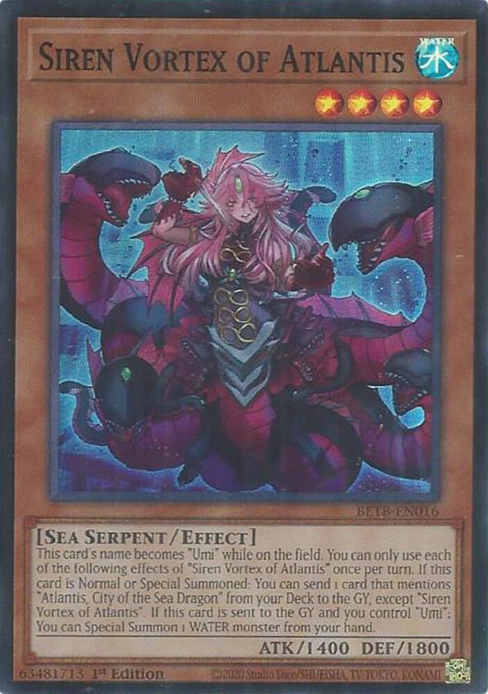 Siren Vortex of Atlantis BETB-EN016 (Beyond the Brave)  - 1st Edition