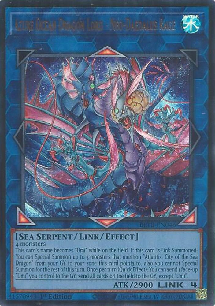 Azure Ocean Dragon Lord Neo Daedalus Rage BETB-EN046 (Beyond the Brave)  - 1st Edition