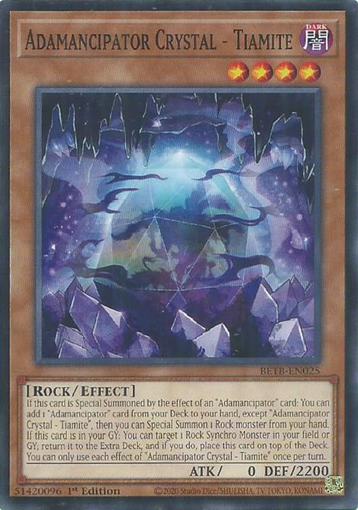 Adamancipator Crystal Tiamite BETB-EN025 (Beyond the Brave)  - 1st Edition