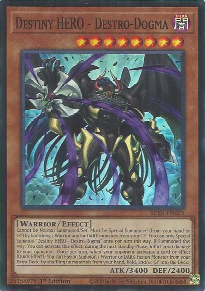 Destiny HERO Destro Dogma BETB-EN021 (Beyond the Brave)  - 1st Edition