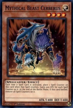 Mythical Beast Cerberus (SR08-EN008) - Common - Structure Deck: Order of the Spellcasters