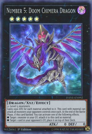 Number 5: Doom Chimera Dragon (DANE-EN092) - Super Rare - Unlimited - Dark Neostorm