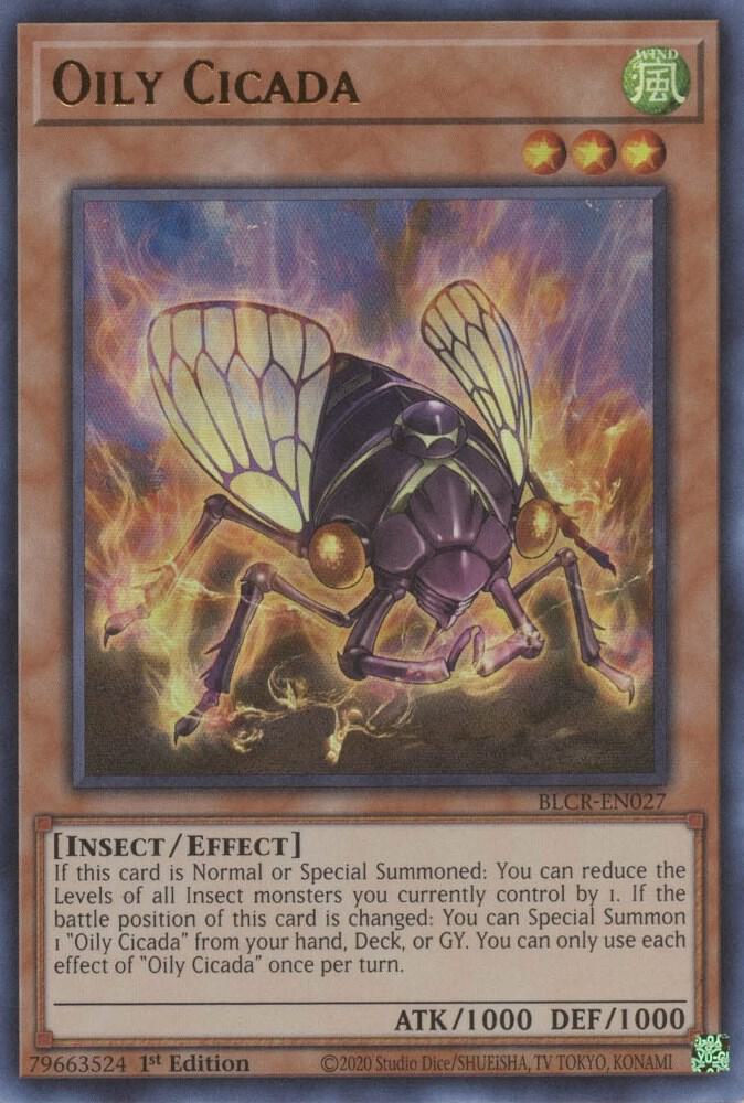 Oily Cicada BLCR-EN027 (Battles of Legend: Crystal Revenge)  - 1st Edition