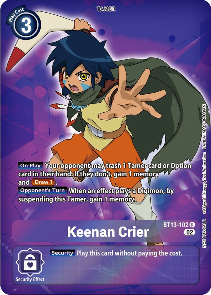 Keenan Crier Box Topper BT13-102 R (Versus Royal Knights)  - Foil