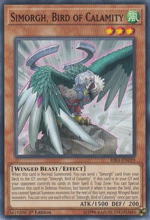 Simorgh, Bird of Calamity (RIRA-EN019) - Common - Unlimited - Rising Rampage