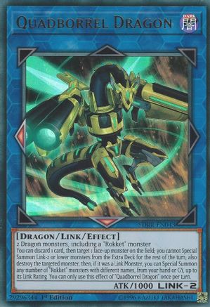 Quadborrel Dragon (SDRR-EN043) - Ultra Rare - 1st Edition - Structure Deck: Rokket Revolt