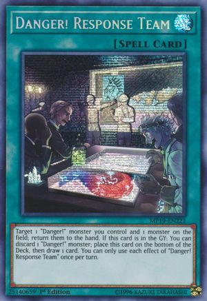 Danger! Response Team (MP19-EN221) - Prismatic Secret Rare - 2019 Gold Sarcophagus Tin Mega Pack