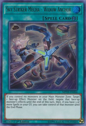 Sky Striker Mecha - Widow Anchor (MP19-EN264) - Ultra Rare - 2019 Gold Sarcophagus Tin Mega Pack