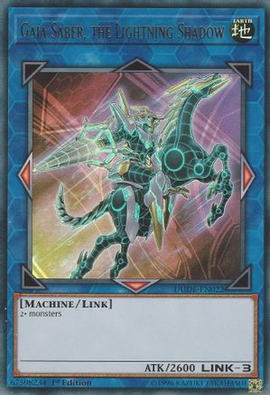 Gaia Saber, the Lightning Shadow (DUDE-EN022) - Ultra Rare - 1st Edition - Duel Devastator