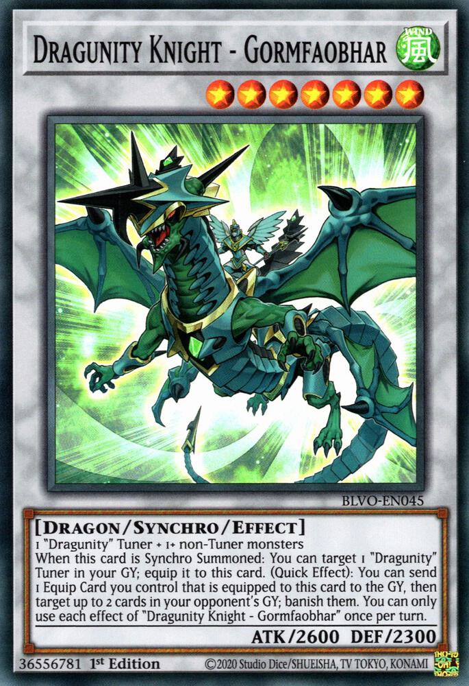 Dragunity Knight - Gormfaobhar BLVO-EN045 (Blazing Vortex)  - 1st Edition