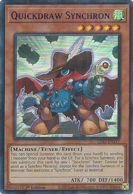 Quickdraw Synchron Blue LDS3-EN117 (Legendary Duelists: Season 3)  - 1st Edition