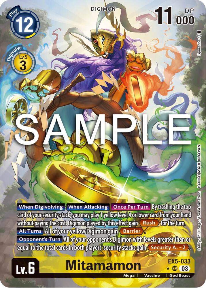 Mitamamon Alternate Art EX5-033 SR (Animal Colosseum)  - Foil