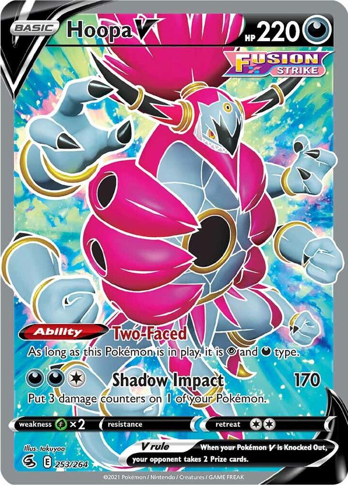 Hoopa V Full Art 253/264 (SWSH08: Fusion Strike)  - Holofoil