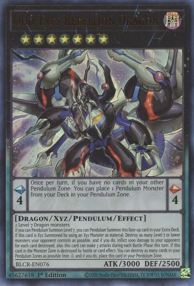 Odd-Eyes Rebellion Dragon BLCR-EN076 (Battles of Legend: Crystal Revenge)  - 1st Edition