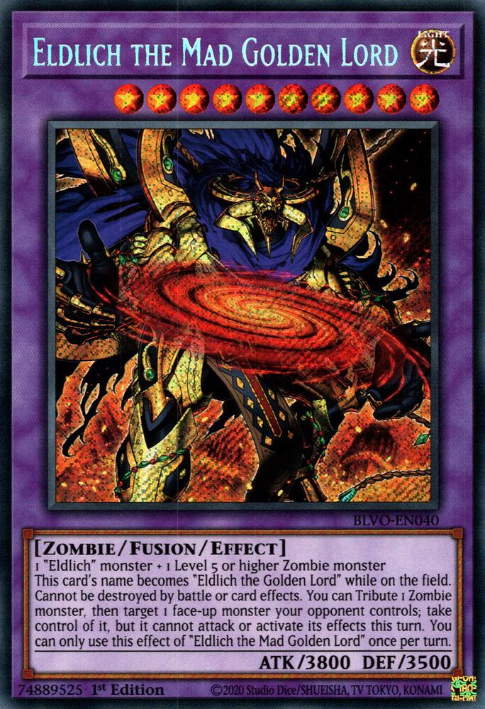 Eldlich the Mad Golden Lord BLVO-EN040 (Blazing Vortex)  - 1st Edition