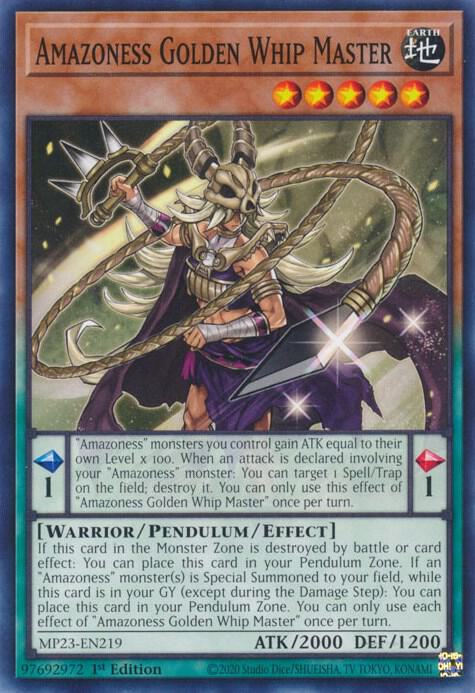 Amazoness Golden Whip Master MP23-EN219 (25th Anniversary Tin: Dueling Heroes Mega Pack)  - 1st Edition