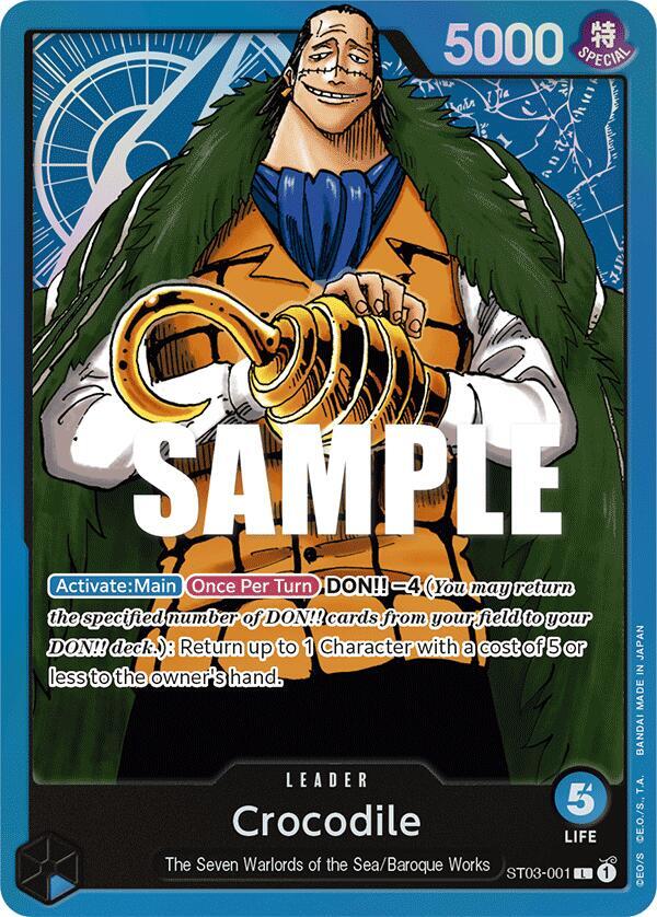 Crocodile ST03-001 (Starter Deck 3: The Seven Warlords of The Sea)  - Foil