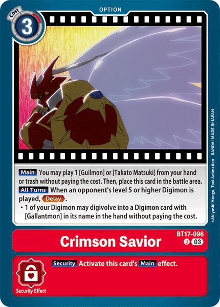 Crimson Savior BT17-096 U (Secret Crisis) 