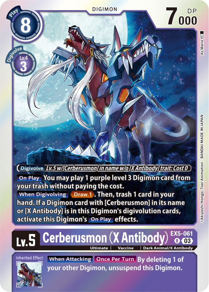 Cerberusmon X Antibody EX5-061 R (Animal Colosseum)  - Foil