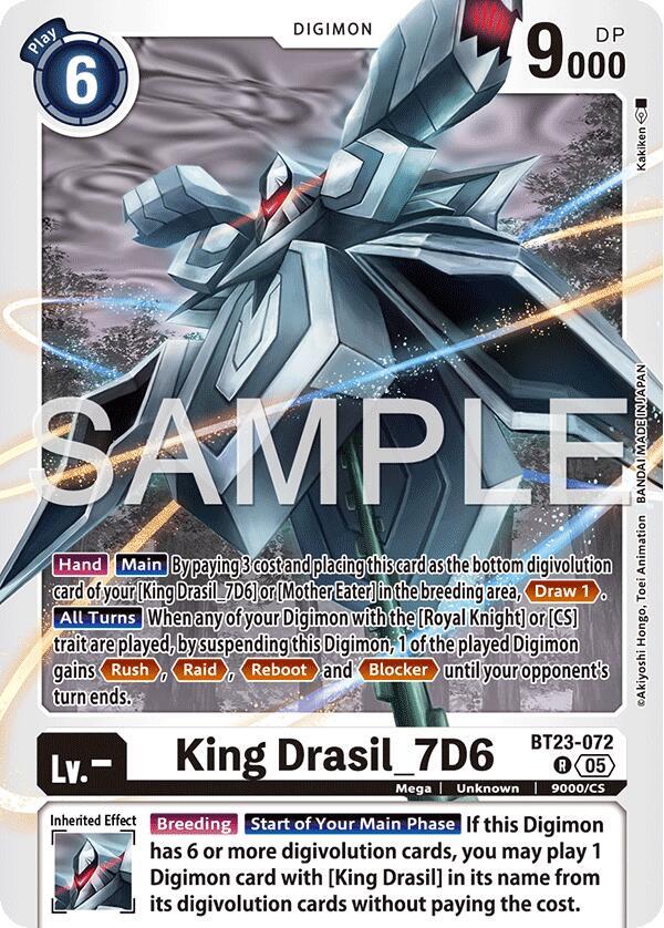 King Drasil_7D6 BT23-072 R (Hackers' Slumber)  - Foil