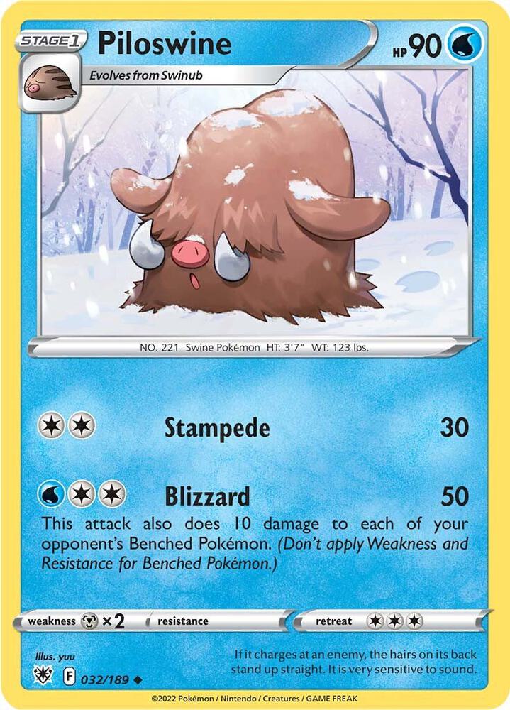 Piloswine 032/189 (SWSH10: Astral Radiance) 