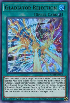 Gladiator Rejection (CHIM-EN058) - Ultra Rare - Unlimited - Chaos Impact