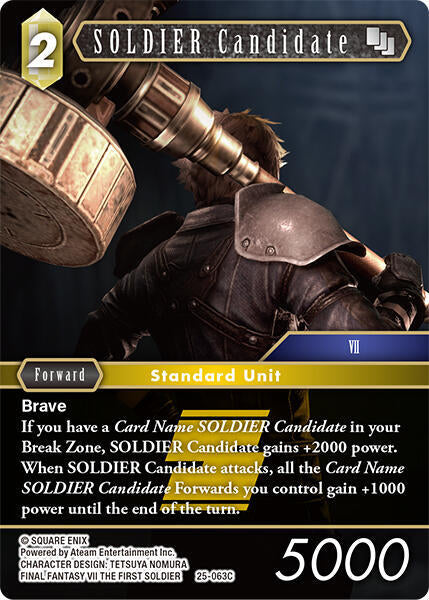 SOLDIER Candidate 25-063C (Tears of the Planet) 