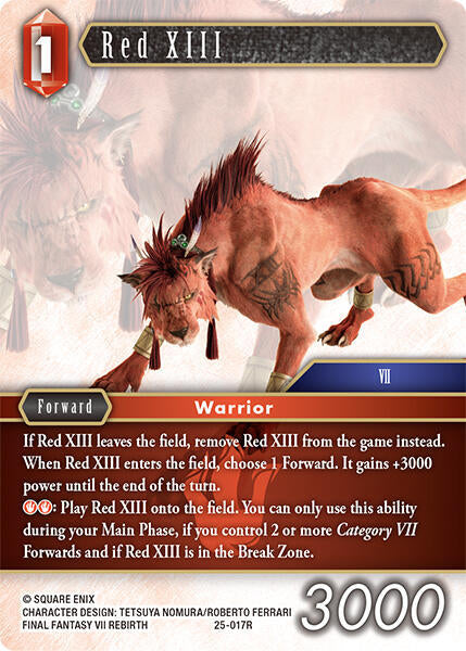 Red (XIII) 25-017R (Tears of the Planet)  - Foil