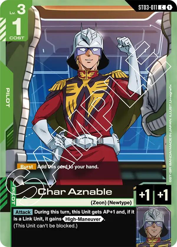 Char Aznable ST03-011 (Starter Deck 03: Zeon's Rush) 