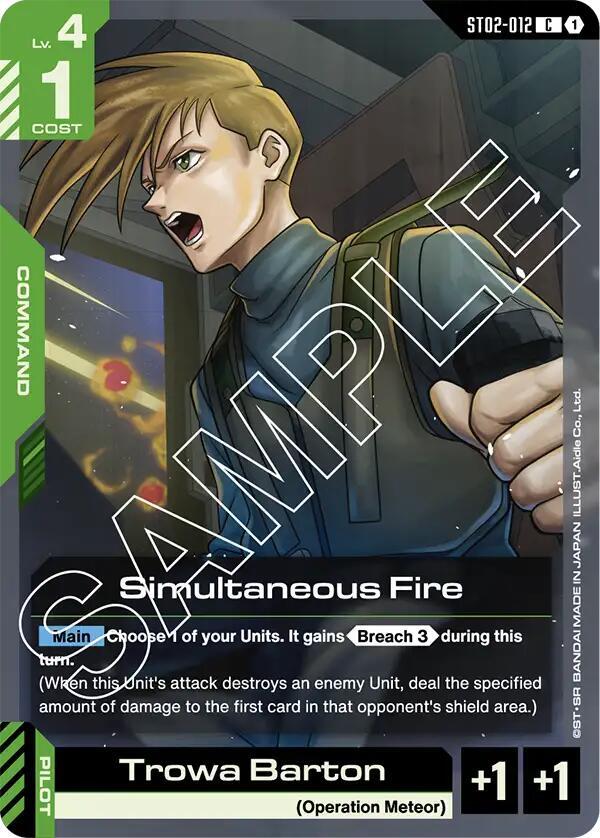 Simultaneous Fire ST02-012 (Starter Deck 02: Wings of Advance) 