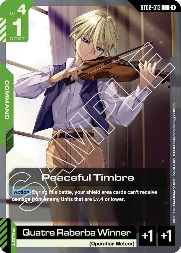 Peaceful Timbre ST02-013 (Starter Deck 02: Wings of Advance) 